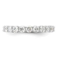 14k White Gold 1 1/2ct Lab Grown Diamond VS+ F+ Round Comp Eternity Band