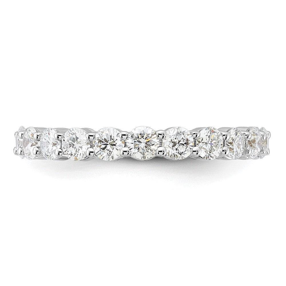 14k White Gold 1 1/2ct Lab Grown Diamond VS+ F+ Round Comp Eternity Band