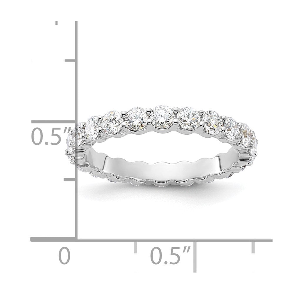 14k White Gold 1 1/2ct Lab Grown Diamond VS+ F+ Round Comp Eternity Band