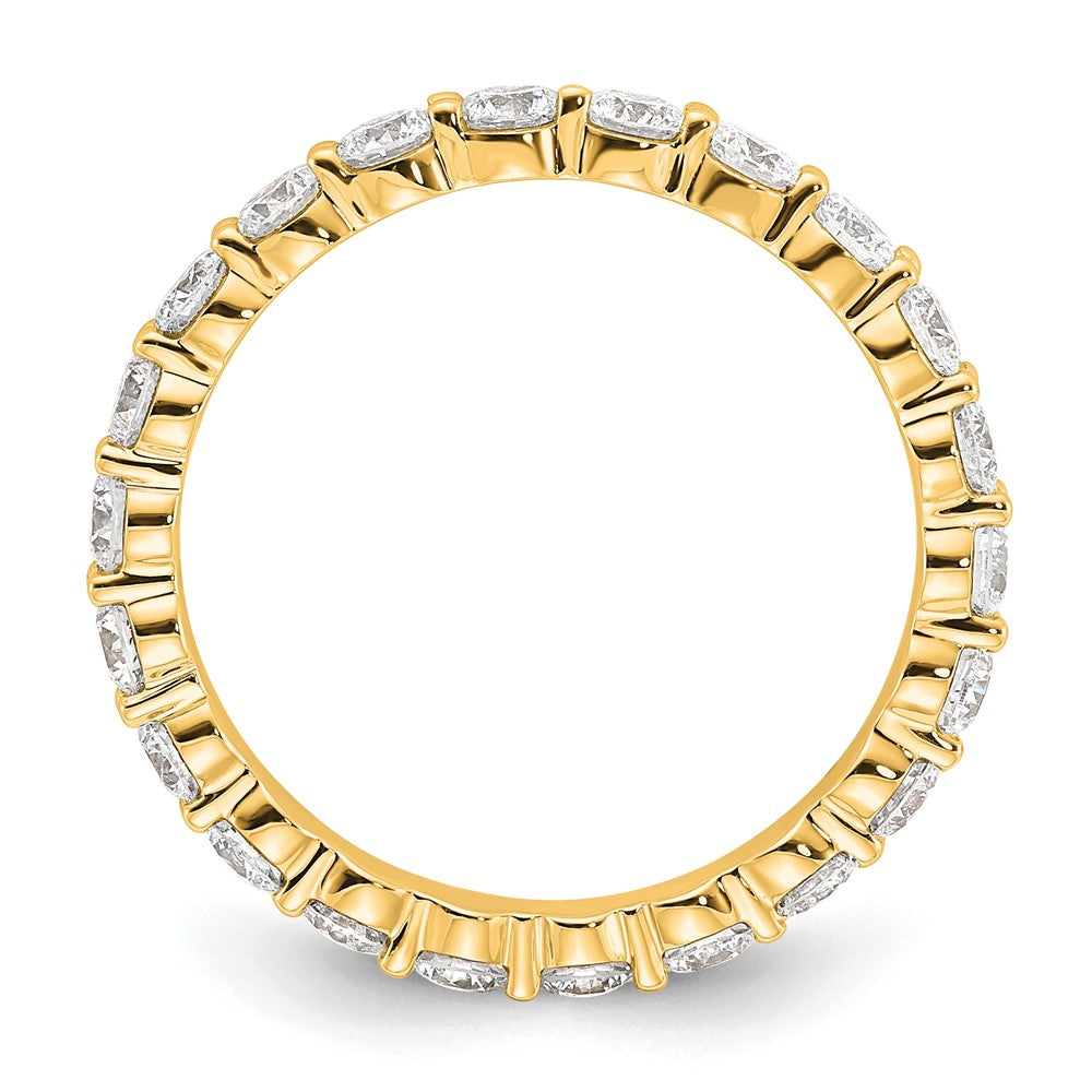 14k 1 1/2ct Lab Grown Diamond VS+ F+ Round Comp Eternity Band