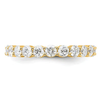 14k 1 1/2ct Lab Grown Diamond VS+ F+ Round Comp Eternity Band