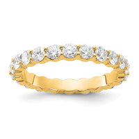 14k 1 1/2ct Lab Grown Diamond VS+ F+ Round Comp Eternity Band