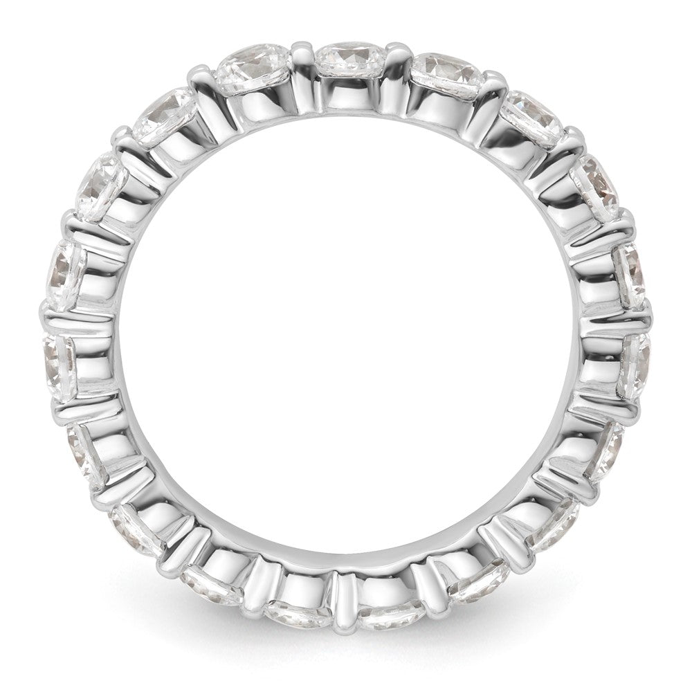 14k White Gold 2ct Lab Grown Diamond VS+ F+ Round Comp Eternity Band
