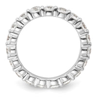 14k White Gold 2ct Lab Grown Diamond VS+ F+ Round Comp Eternity Band