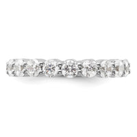14k White Gold 2ct Lab Grown Diamond VS+ F+ Round Comp Eternity Band