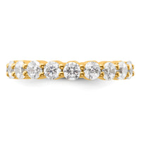 14k 2ct Lab Grown Diamond VS+ F+ Round Comp Channel Set Eternity Band