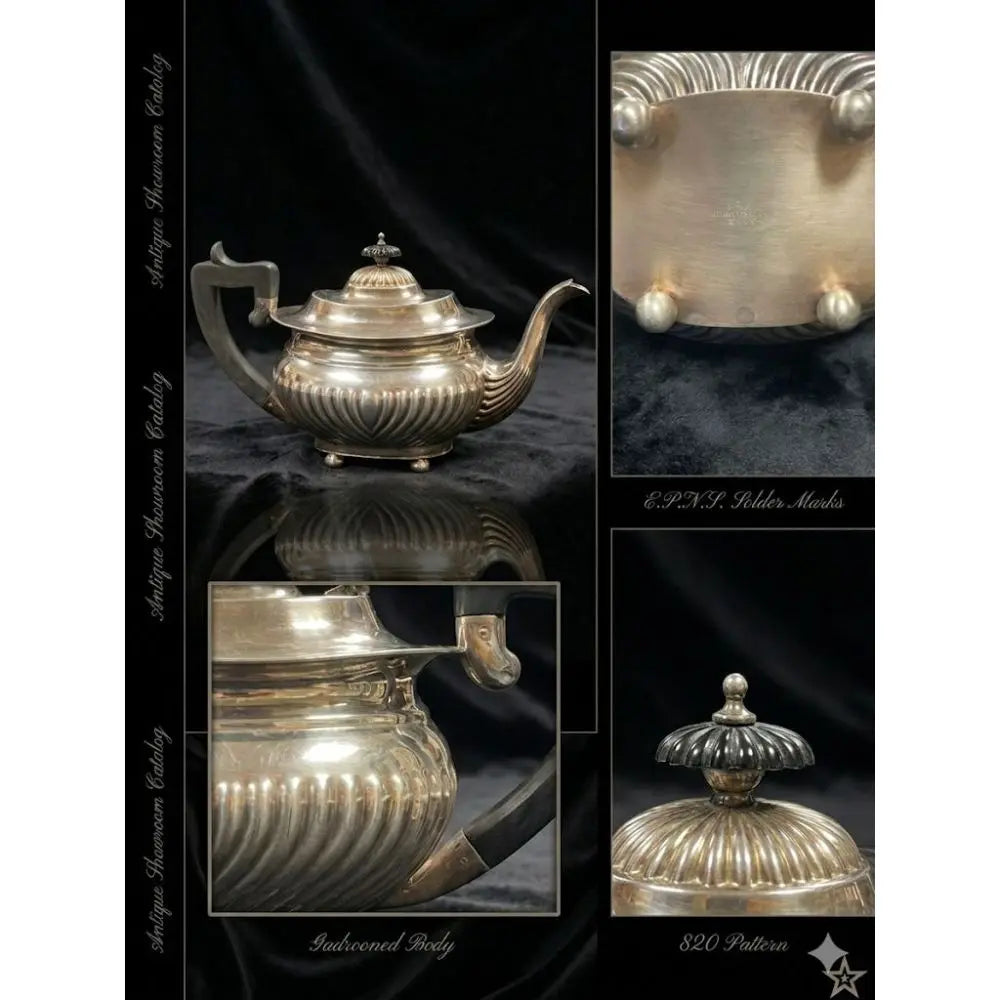 Elegant Antique Silver-Plated "Camille" Teapot / Coffeepot