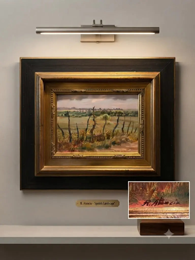 Elevate your collection with this captivating landscape by renowned Spanish artist R. Atencia