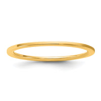 14KY 1mm Standard Flat Comfort Fit Band Size 9.5