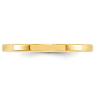 14KY 2mm Standard Flat Comfort Fit Band Size 4.5