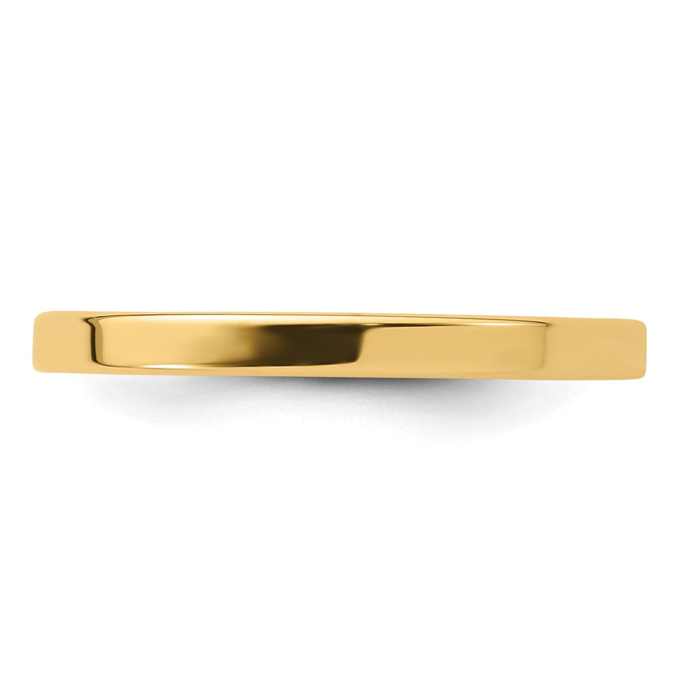 14KY 2mm Standard Flat Comfort Fit Band Size 9