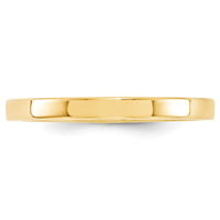 14KY 2.5mm Standard Flat Comfort Fit Band Size 12.5