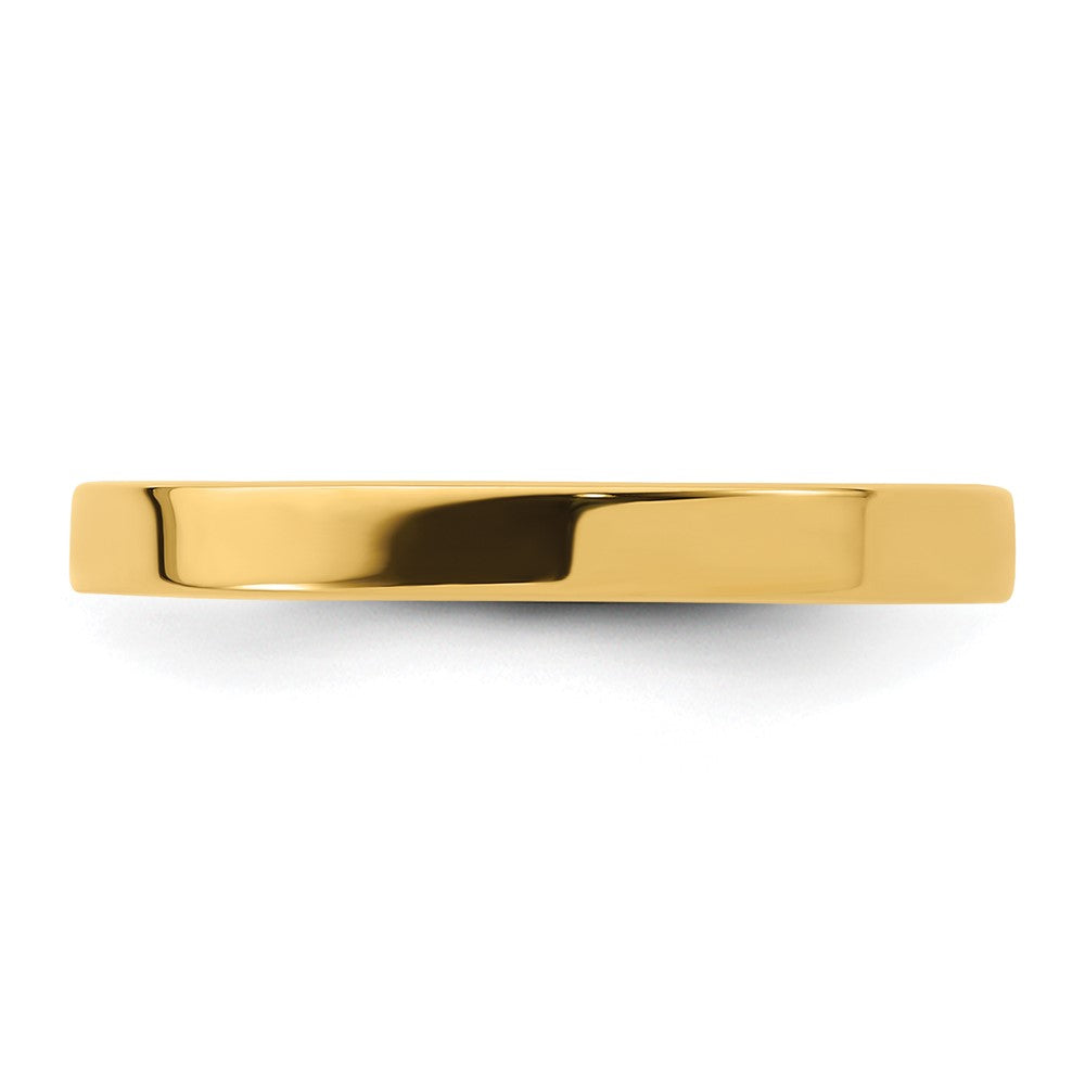 14KY 2.5mm Standard Flat Comfort Fit Band Size 7