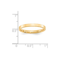 14KY 2.5mm Standard Flat Comfort Fit Band Size 8.5