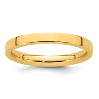 14KY 2.5mm Standard Flat Comfort Fit Band Size 10