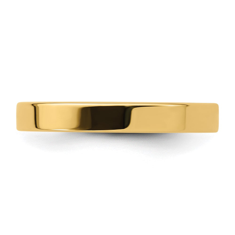 14KY 3mm Standard Flat Comfort Fit Band Size 7
