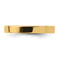 14KY 3mm Standard Flat Comfort Fit Band Size 14