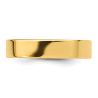 14KY 5mm Standard Flat Comfort Fit Band Size 5.5