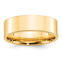 14KY 7mm Standard Flat Comfort Fit Band Size 5