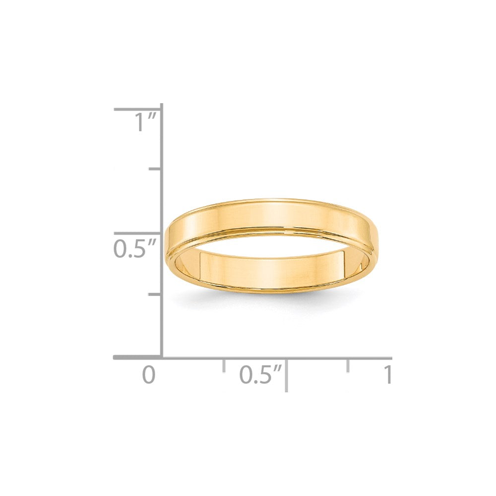 14KY 4mm Flat with Step Edge Band Size 6