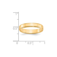 14KY 4mm Flat with Step Edge Band Size 6