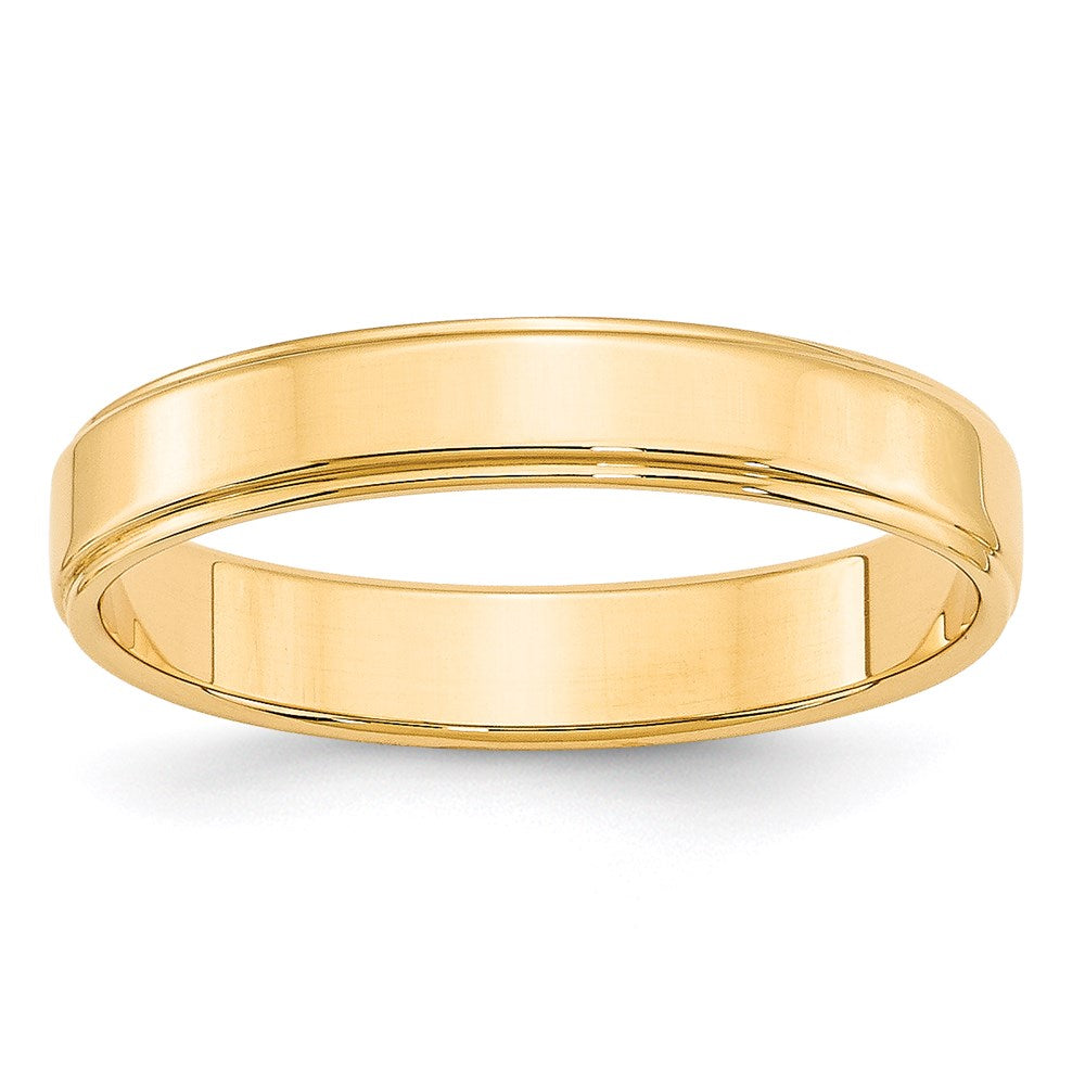 14KY 4mm Flat with Step Edge Band Size 11