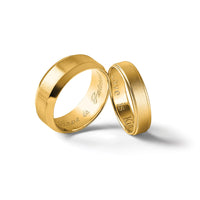 14KY 5mm Flat with Step Edge Band Size 9