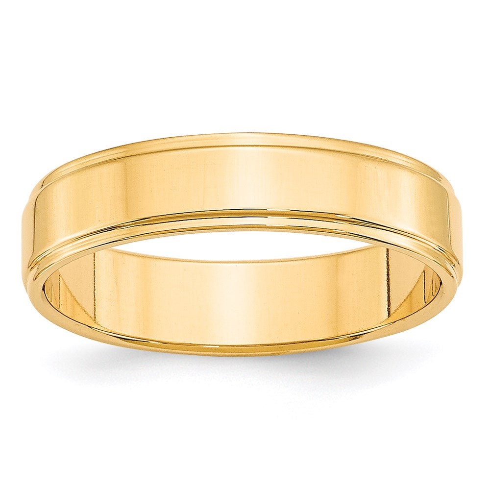 14KY 5mm Flat with Step Edge Band Size 12.5