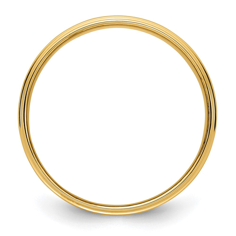 14KY 6mm Flat with Step Edge Band Size 4