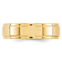 14KY 6mm Flat with Step Edge Band Size 12