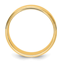 14KY 7mm Flat with Step Edge Band Size 6.5