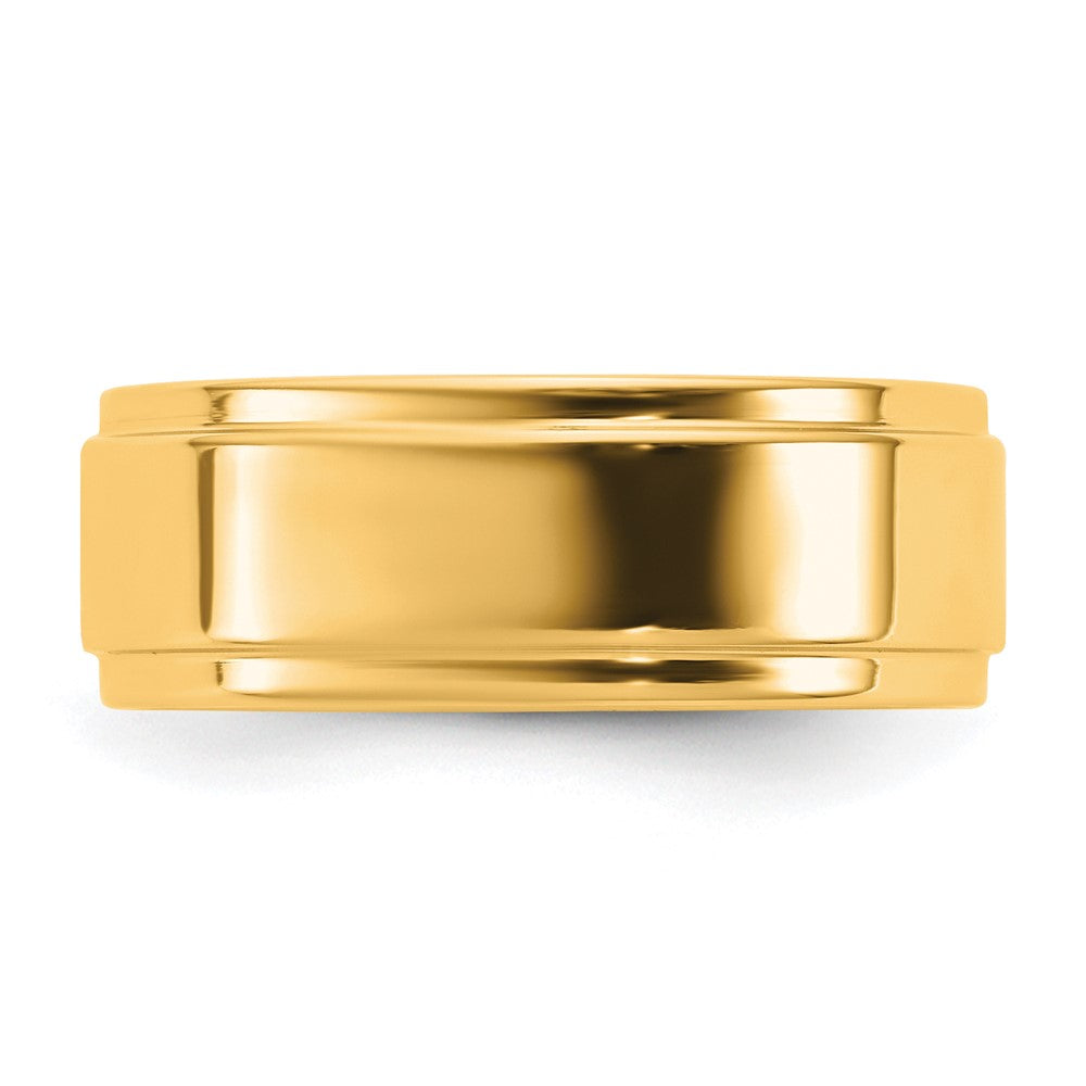 14KY 7mm Flat with Step Edge Band Size 14