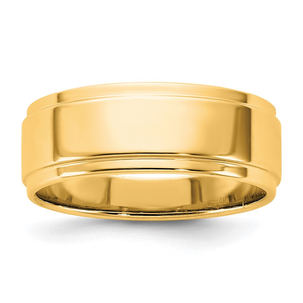 14KY 7mm Flat with Step Edge Band Size 6.5