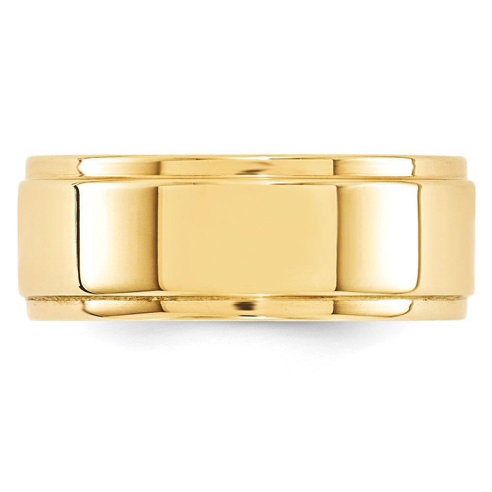 14KY 8mm Flat with Step Edge Band Size 5