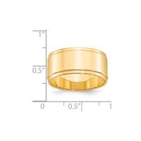 14KY 10mm Flat with Step Edge Band Size 11.5