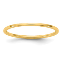 14KY 1mm LTW Flat Band Size 10.5