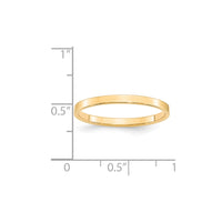 14KY 2mm LTW Flat Band Size 5
