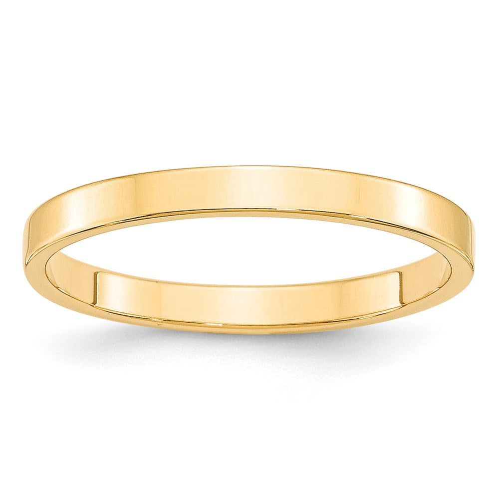 14KY 2.5mm LTW Flat Band Size 8.5