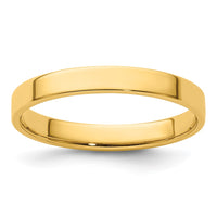 14KY 3mm LTW Flat Band Size 6
