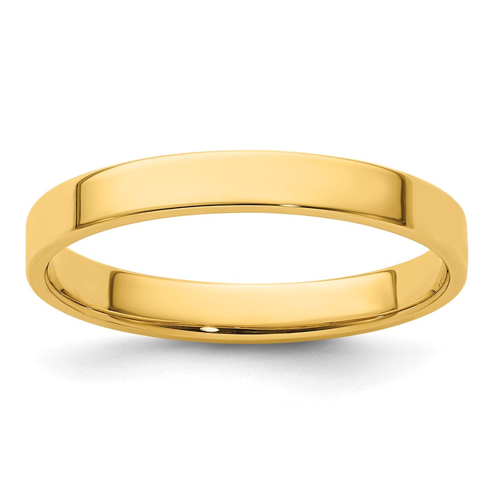 14KY 3mm LTW Flat Band Size 4