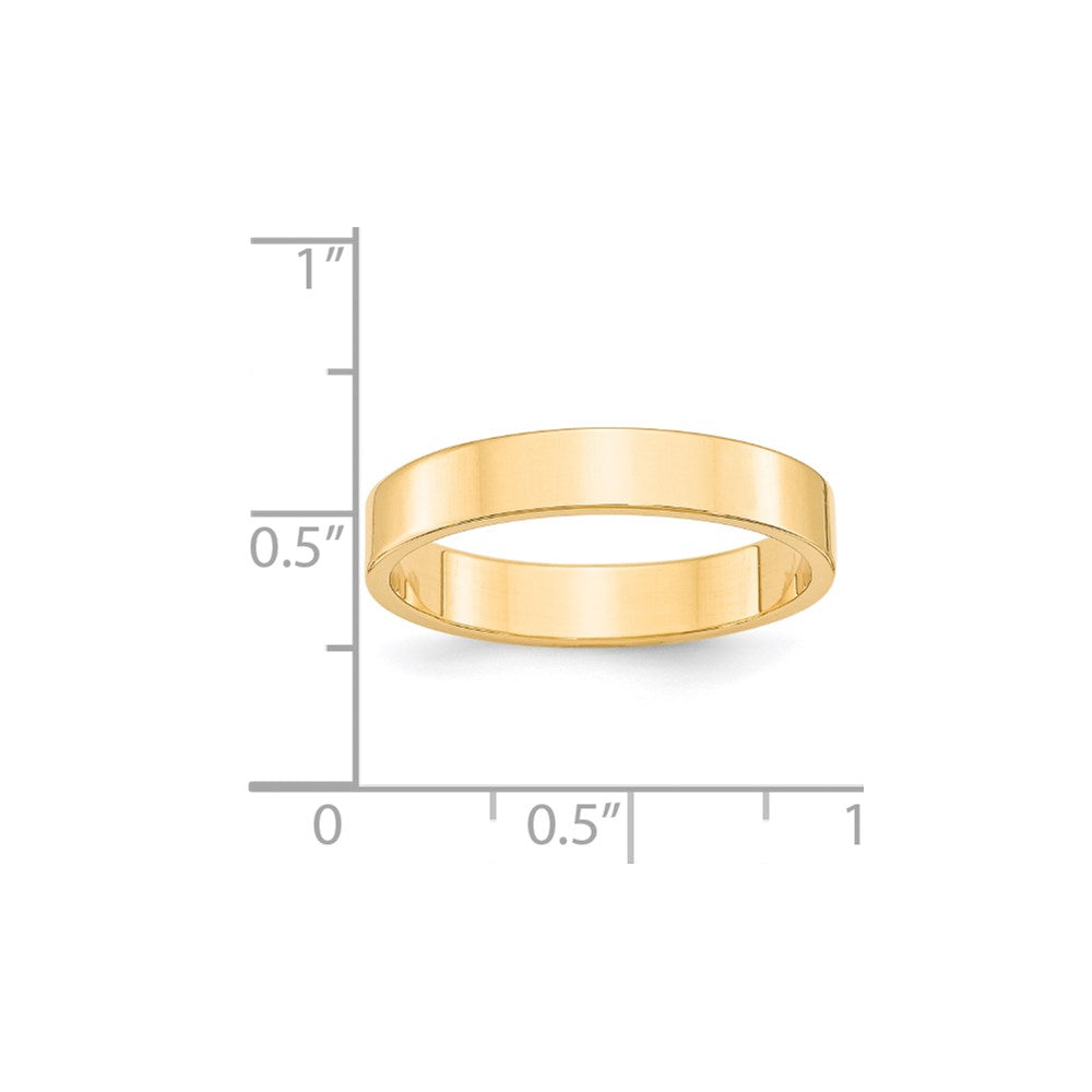 14KY 4mm LTW Flat Band Size 8