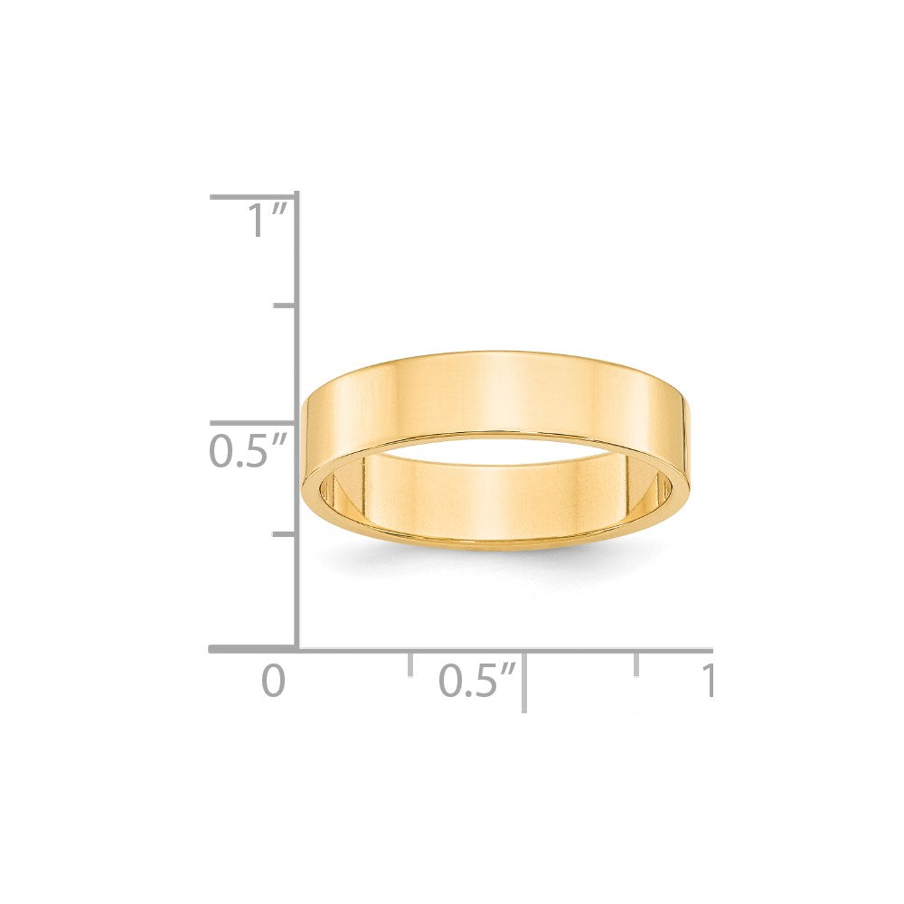 14KY 5mm LTW Flat Band Size 13