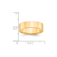 14KY 6mm LTW Flat Band Size 4