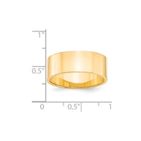 14KY 8mm LTW Flat Band Size 14