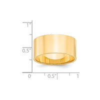 14KY 10mm LTW Flat Band Size 12.5