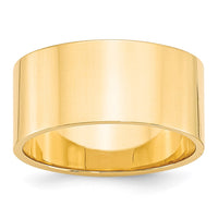 14KY 10mm LTW Flat Band Size 9.5