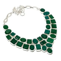 Faceted Zambian Emerald Gemstone Handmade Fashion Jewelry Necklace 18" SR 7183 ABC Jewelery