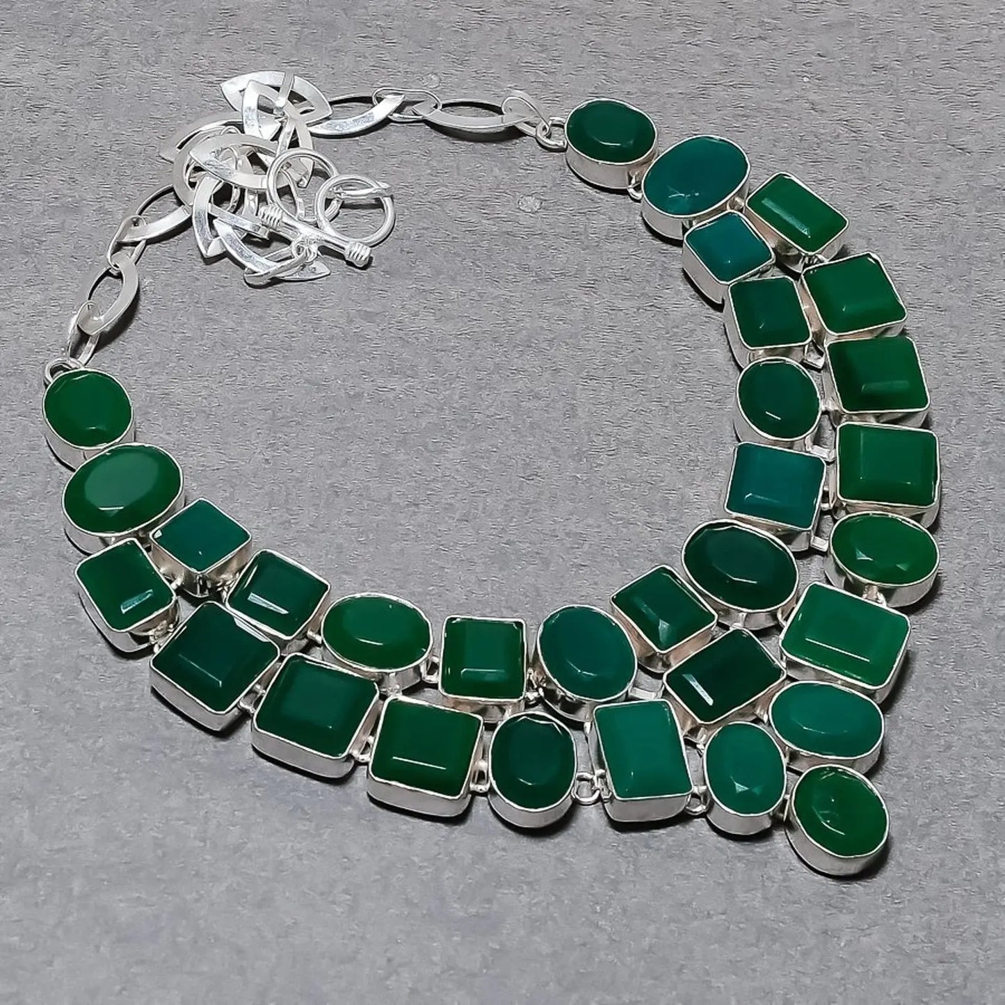 Faceted Zambian Emerald Gemstone Handmade Fashion Jewelry Necklace 18" SR 7183 ABC Jewelery