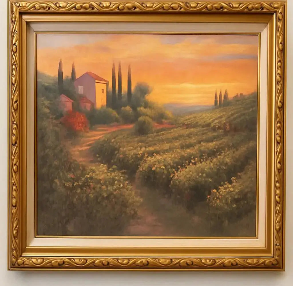 Framed Tuscany Vineyard Wall Art
