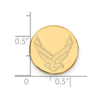 Sterling Silver Gold-pltd LogoArt U.S. Air Force Lapel Pin